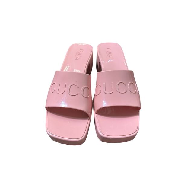 Gucci Blush Pink Slide Sandals - Picture 1 of 4